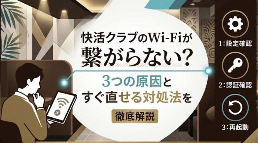快活クラブのwifi繋がらない